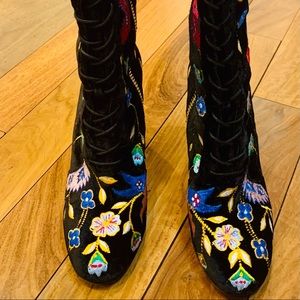 Alice + Olivia embroidered knee-high boots